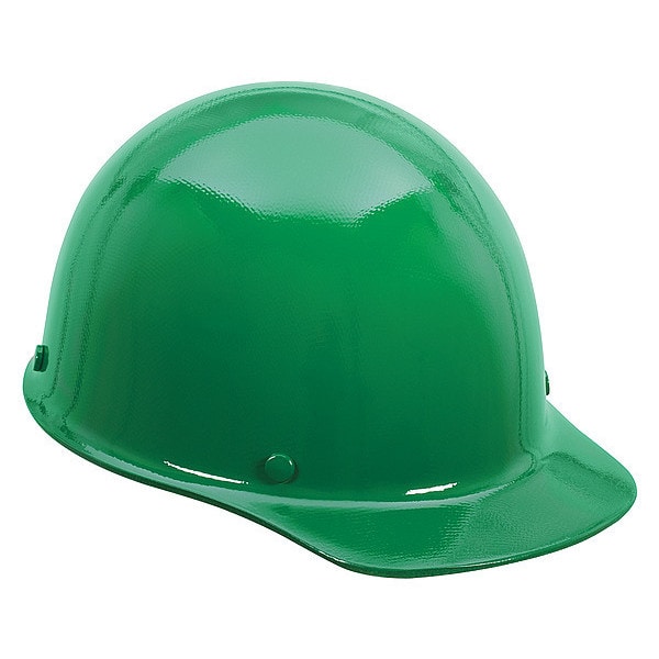 Msa Safety Hard Hat, Front Brim, Phenolic, Pinlock Suspension, Green, Fits Hat Size 6-1/2 to 8 - 454621