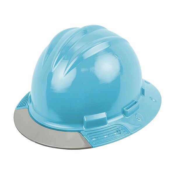 Bullard Full Brim Hard Hat, HDPE, 4 Point Ratchet, Type 1, Class E, Light Blue - AVSKRGCS