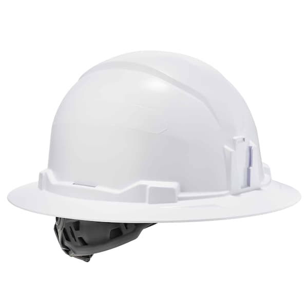 Ergodyne White Class E Hard Hat Full Brim with Ra - 8971