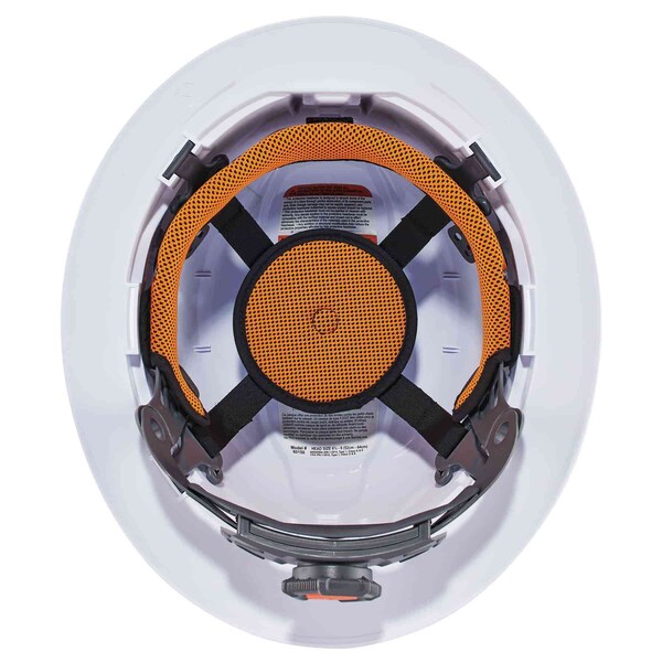 Ergodyne White Class E Hard Hat Full Brim with Ra - 8971