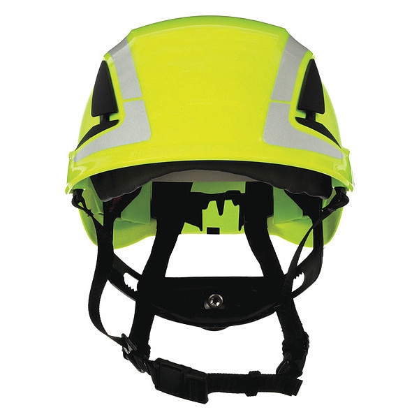 3M SecureFit Safety Helmet, Type 1, Class C, Reflective, Vented, Ractchet (6-point), Hi-Viz Green - X5014VX-ANSI