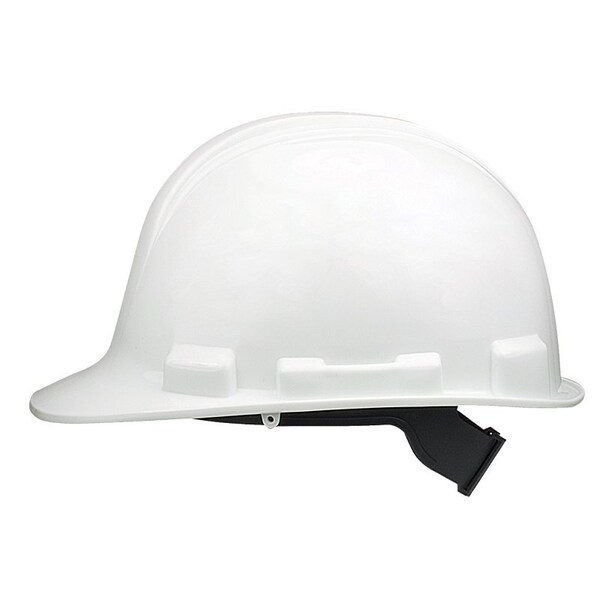 Msa Safety SAFETY WORKS SWX00344 Hard Hat, 4Point Textile Suspension, HDPE Shell, White, Class E - SWX00344-01