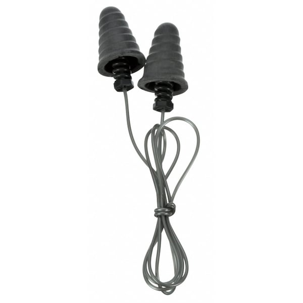 3M E-A-R Skull Screws, Reusable Corded Earplugs, Cone Shape, Silver, 32 dB NRR, Med, 120 Pairs/Box - P1301