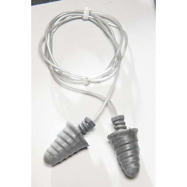 3M E-A-R Skull Screws, Reusable Corded Earplugs, Cone Shape, Silver, 32 dB NRR, Med, 120 Pairs/Box - P1301