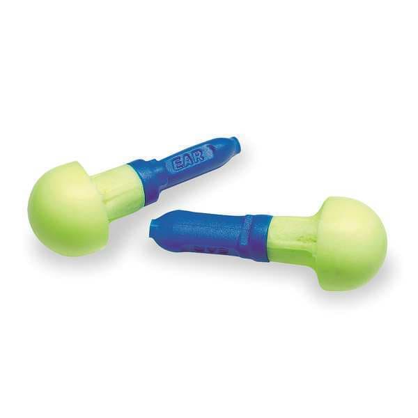 3M E-A-R Push-Ins Disposable Corded Ear Plugs, Pod Shape, 28 dB, Blue/Yellow, 100 Pairs - 318-1001
