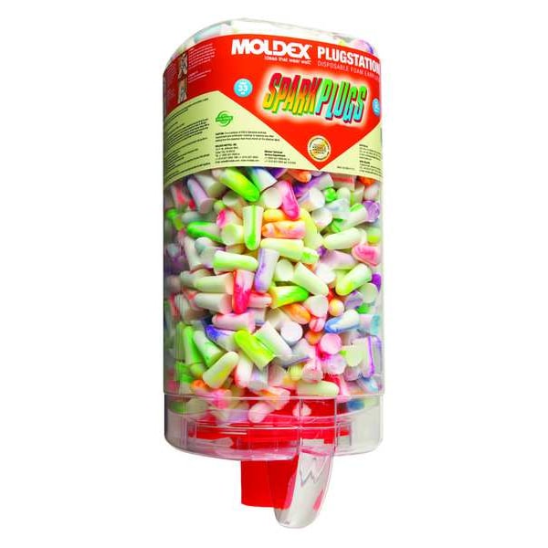 Moldex SparkPlugs Ear Plug Dispenser, PlugStation, Uncorded, Bullet Shape, NRR 33 dB, 500 Pairs - 6645