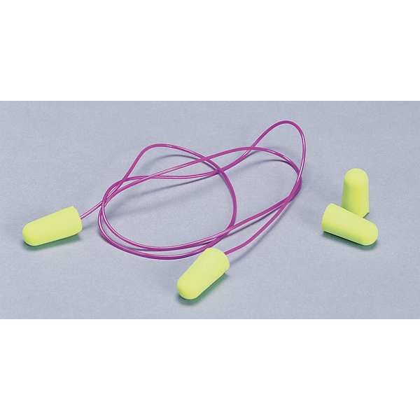 Moldex Pura-Fit Disposable Uncorded Ear Plugs, Bullet Shape, NRR 33 dB, M, Yellow, 200 Pairs - 6800
