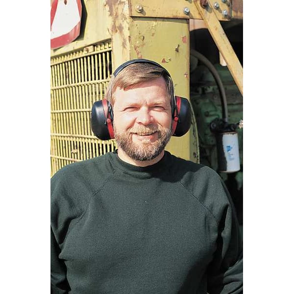 3M Peltor Peltor Optime 105 Over-the-Head Ear Muffs, H10A, Passive Protection, NRR 30 dB, Black/Red - H10A