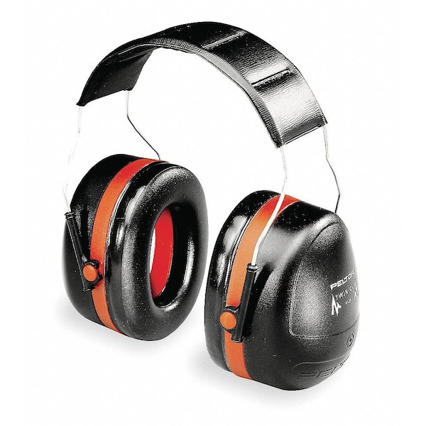 3M Peltor Peltor Optime 105 Over-the-Head Ear Muffs, H10A, Passive Protection, NRR 30 dB, Black/Red - H10A