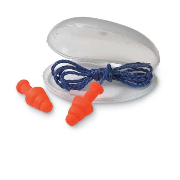 Honeywell Howard Leight SmartFit Reusable Corded Ear Plugs, Flanged Shape, NRR 25 dB, Orange, 100 Pairs - SMF-30
