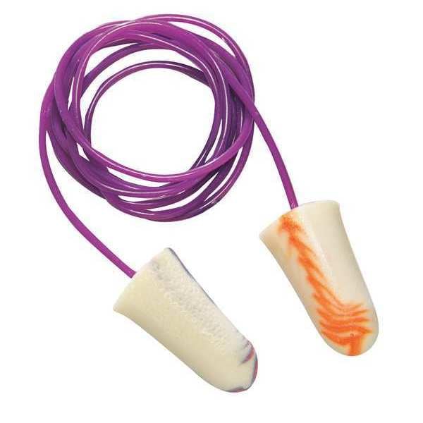 Moldex Sparkplugs Disposable Corded Earplugs, Foam, Bullet Shape, 33 dB NRR, 100 Pairs/Box - 6654