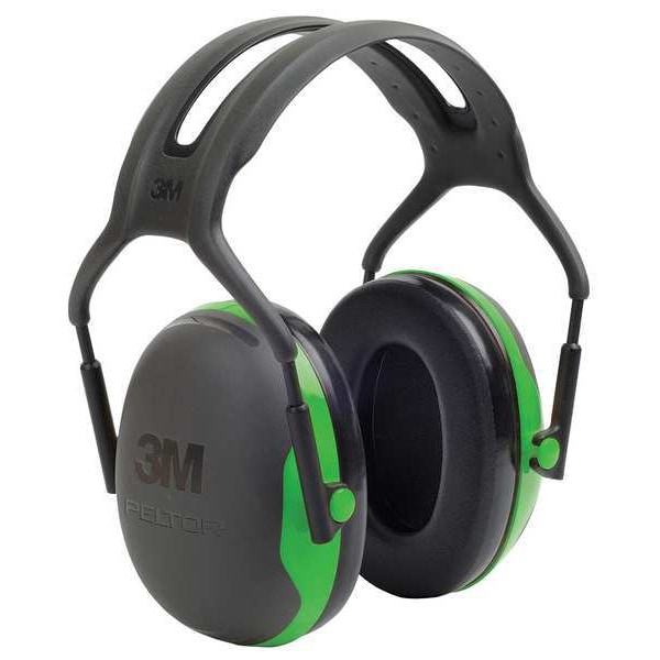 3M Peltor Over-the-Head Ear Muffs, 22 dB, Peltor X1, Black/Green - X1A