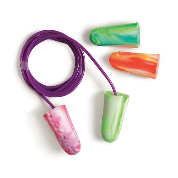 Moldex SparkPlugs Disposable Uncorded Ear Plugs, Bullet Shape, NRR 33 dB, Multi-Color, 200 Pairs - 6604