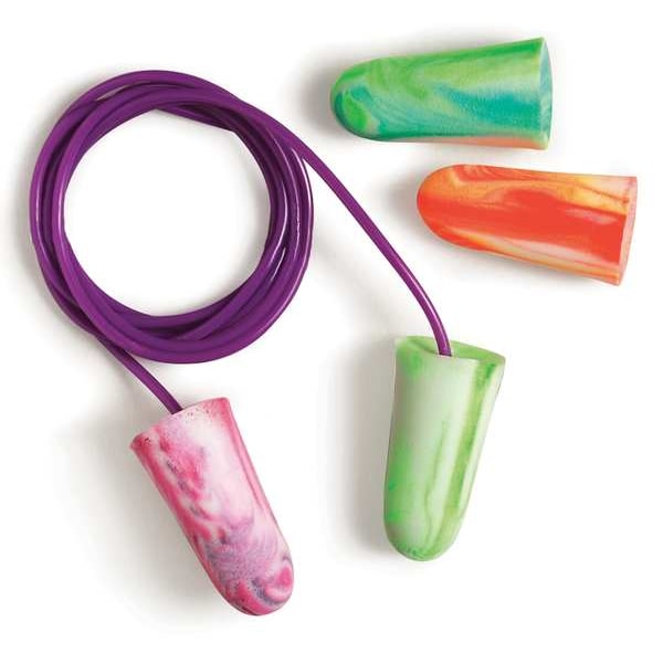 Moldex SparkPlugs Disposable Uncorded Ear Plugs, Bullet Shape, NRR 33 dB, Multi-Color, 200 Pairs - 6604