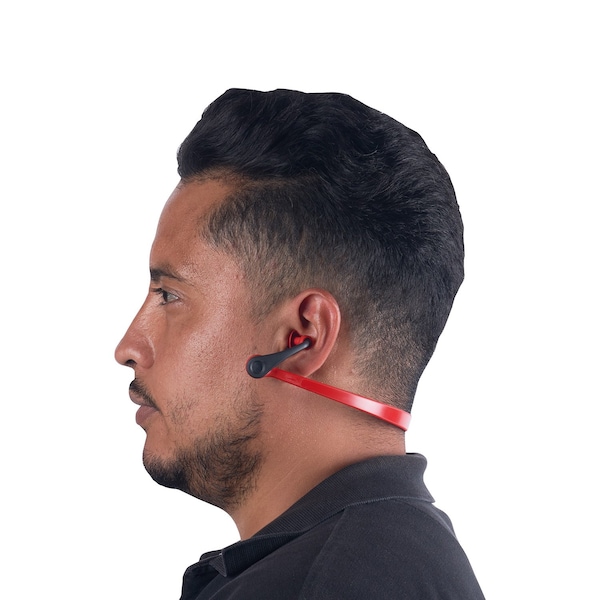 Milwaukee Tool Reusable Foam Banded Ear Plugs, Bullet Shape, 25 dB, Red - 48-73-3201