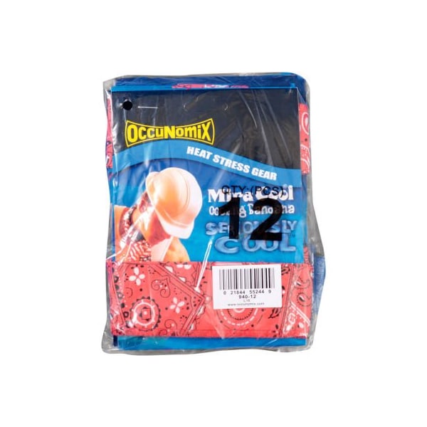 Occunomix MiraCool Bandana Assorted Colors 12 Pack, 940-12 - 940-12