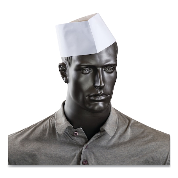 Amercareroyal Classy Cap, Crepe Paper, White, Adjustable, One Size, PK1000 - RPP RCC2W