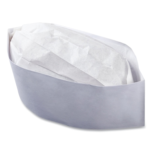 Amercareroyal Classy Cap, Crepe Paper, White, Adjustable, One Size, PK1000 - RPP RCC2W