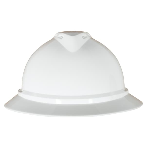 Msa Safety V-Gard 500 Hat, White Vented, 4-Point Fas-Trac III - 10167911