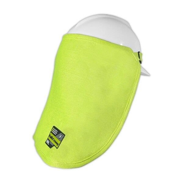 Magid MGard W AeroDex Technology HiVis Yellow Neck Guard W Adjustable Hard Hat Strap, Cut Level A9 - NGADG