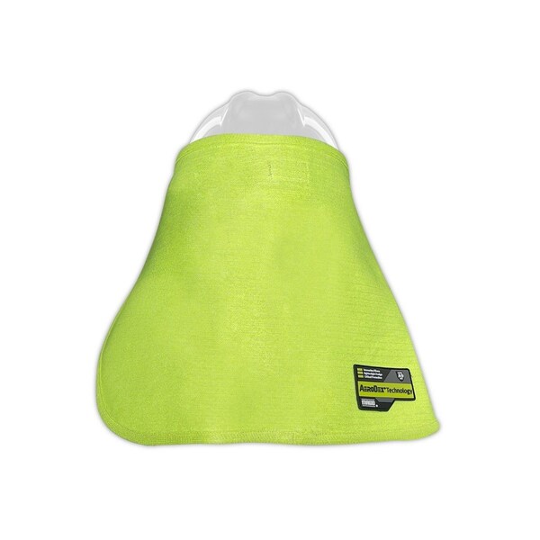 Magid MGard W AeroDex Technology HiVis Yellow Neck Guard W Adjustable Hard Hat Strap, Cut Level A9 - NGADG