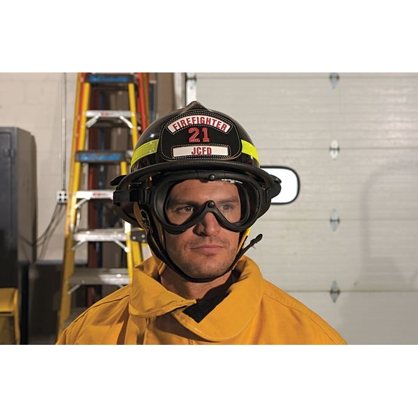 Cairns Fire Helmet, Fiberglass, Ratchet, Blue, Fits Hat Size 6-3/8 to 8-3/8 , Modern - 660CFSC