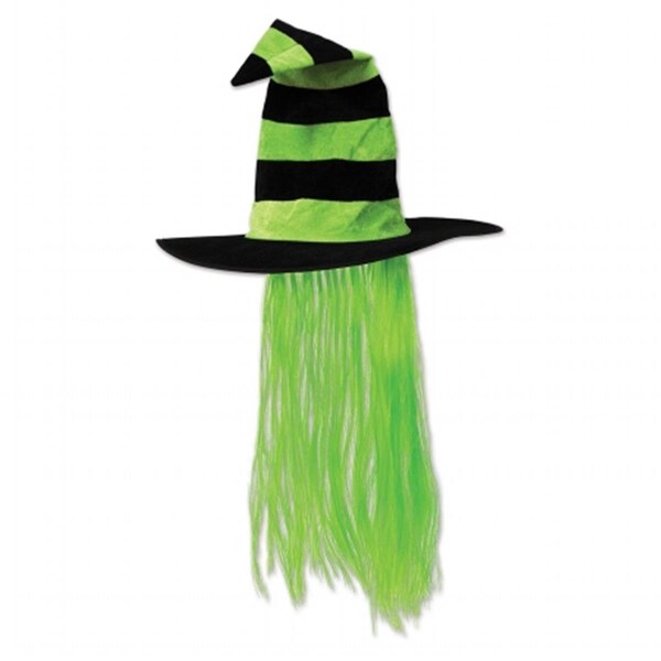 Goldengifts Witch Hat with Hair, 6PK - GO2194470