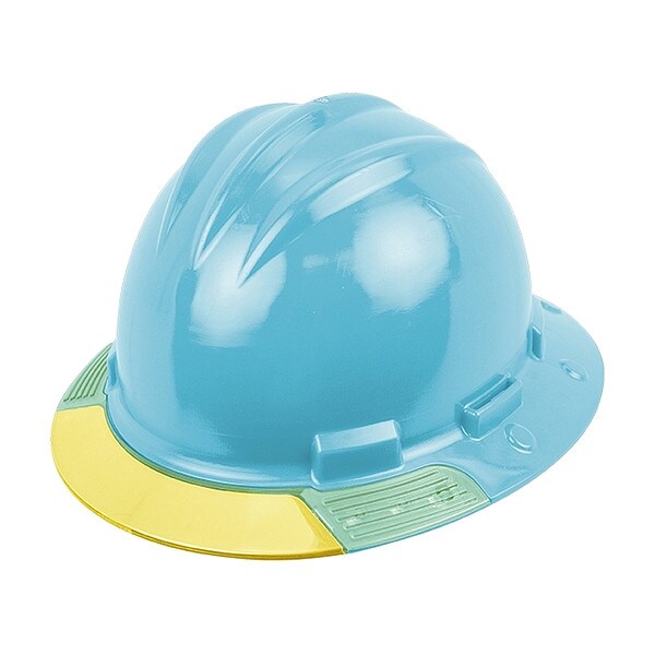 Bullard Full Brim Hard Hat, HDPE, 4 Point Ratchet, Type 1, Class E, Light Blue - AVSKRYCS
