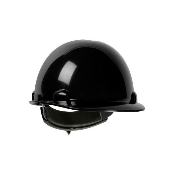 Pip Dynamic Dom Cap Style Dome Hard Hat HDPE Shell, 4-PT Suspension, Rachet Adjustment, Black - 280-HP341R-11