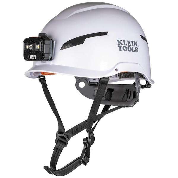 Klein Tools Safety Helmet, Shell: PC/ABS and EPS; Suspension: PC/ABS and HDPE, White - 60525