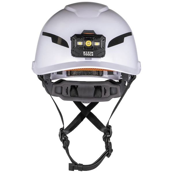 Klein Tools Safety Helmet, Shell: PC/ABS and EPS; Suspension: PC/ABS and HDPE, White - 60525