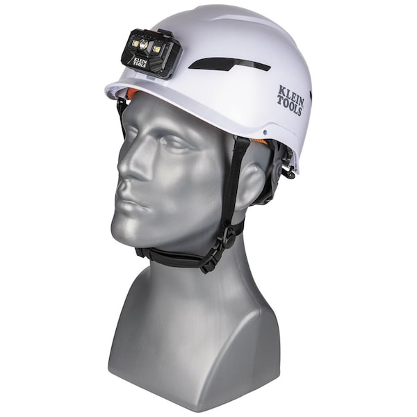 Klein Tools Safety Helmet, Shell: PC/ABS and EPS; Suspension: PC/ABS and HDPE, White - 60525