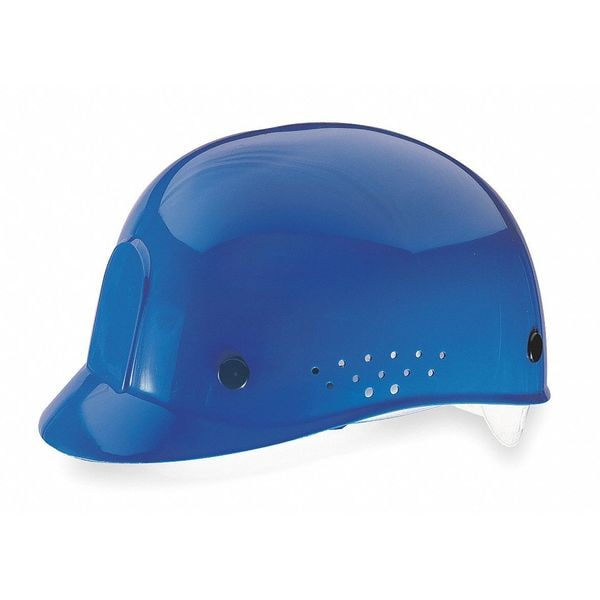 Msa Safety Bump Cap, Front Brim, Perforated Sides, Pinlock Suspension, 6 1/2 to 8, Blue - 10033650