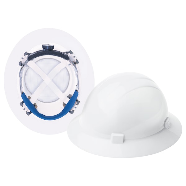 Deltaplus Hard Hat, Omega II, Polyethylene, 6 Point Ratchet, Type 1, Class E, Hi-Vis Pink - 19989