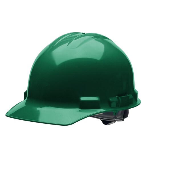 Duo Safety Hard Hat, Ratchet, 6 Point, Green - H26R9