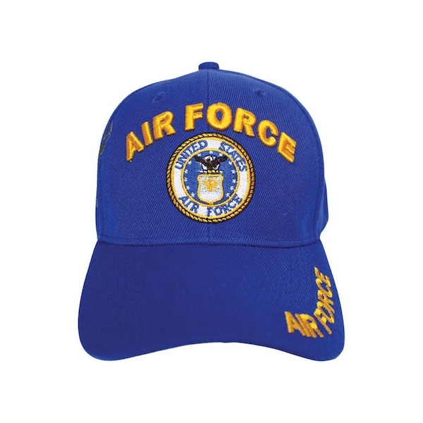 Jwm JWM U.S. Air Force Logo Baseball Cap Royal Blue One Size Fits All - 07022