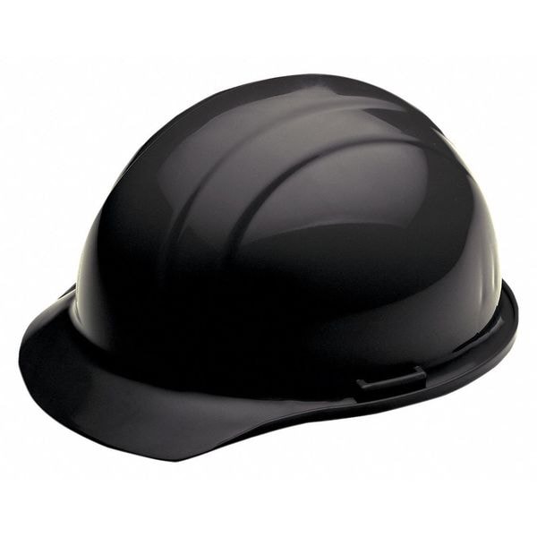 Erb Safety Hard Hat, Americana, Polyethylene, 4 Point Ratchet, Type 1, Class E, Black - 19371