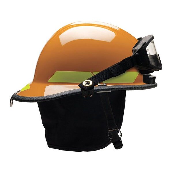Bullard Fire Helmet, Thermoplastic, 6-Point Sure-Lock(R) Ratchet, Orange, Fits Hat Size 6-1/2 to 8 , Modern - PXSORTLGIZ2
