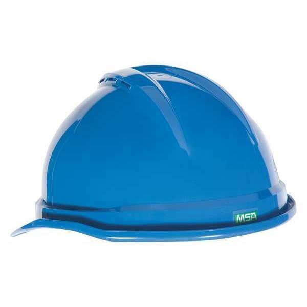 Msa Safety Hard Hat, V-Gard 500, ABS, Ratchet (6-Point), Blue - 10034098