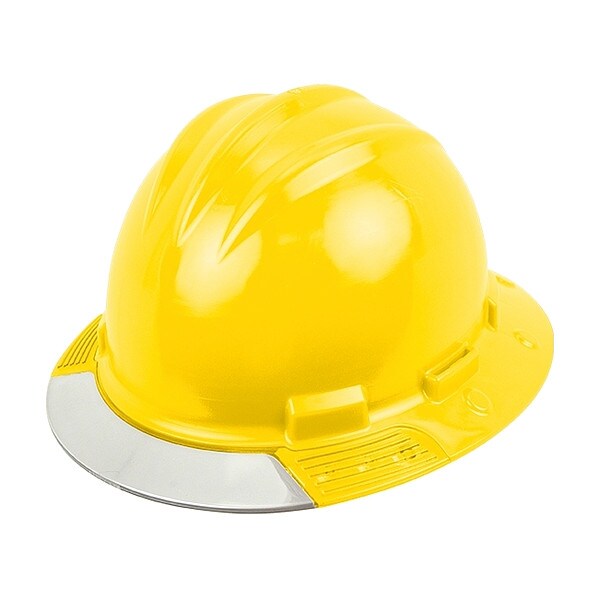 Bullard Full Brim Hard Hat, HDPE, 4 Point Ratchet, Type 1, Class E, Yellow - AVYLRCCS
