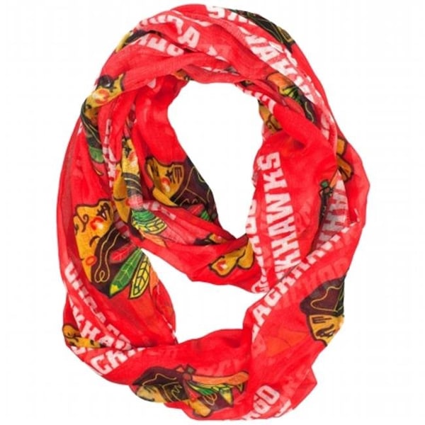 Little Earth Productions Little Earth Productions 500615-HWKS Chicago Blackhawks Sheer Infinity Scarf - 500615-HWKS