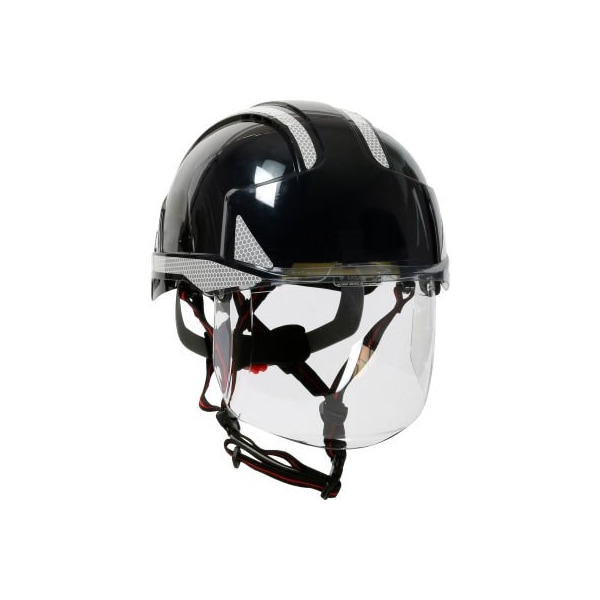 Pip Evo Vista Ascend Industrial Safety Helmet, Type I, Vented, ABS Shell, Integrated Faceshield, Black - 280-EVSV-CH-11SR