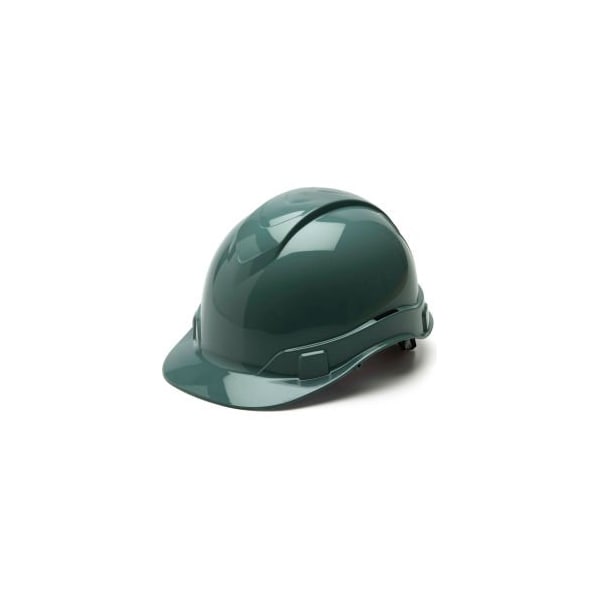 Pyramex Ridgeline Cap Style Hard Hat, Slate Gray, 4-Point Ratchet Suspension - HP44113