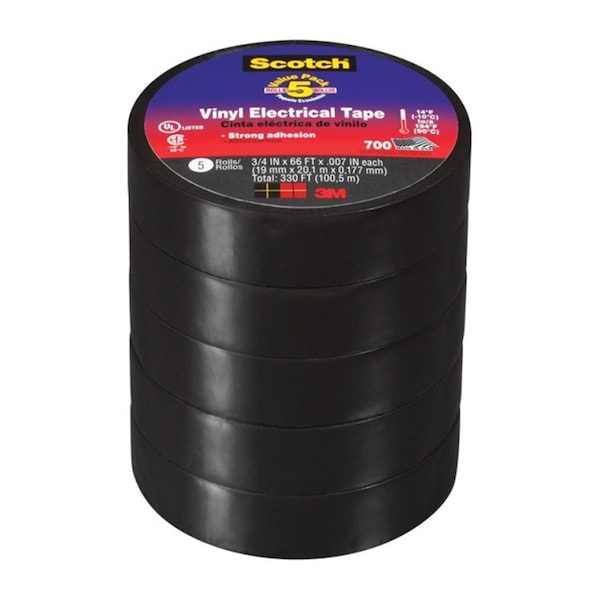 Cinta eléctrica de vinilo negro de 0.75 pulgadas Defenseguard 24413-BA-6 - DE715328.