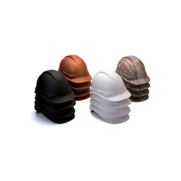 Pyramex Ridgeline Vented Cap Style Hard Hat, Mixed Case, Hydro Dipped Cap Style 4-Point Standard Ratchet - HP44MIX