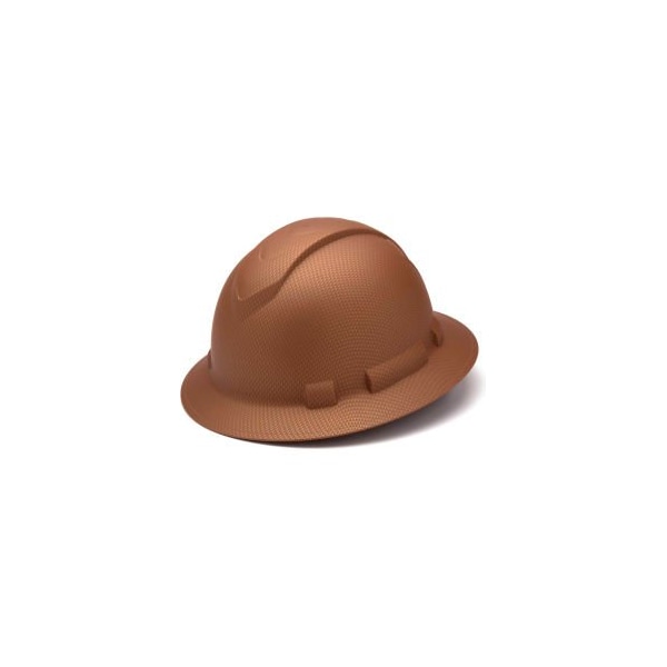 Pyramex Ridgeline Full Brim Hard Hat, Mate Copper Pattern, 4-Point Ratchet Suspension - HP54118