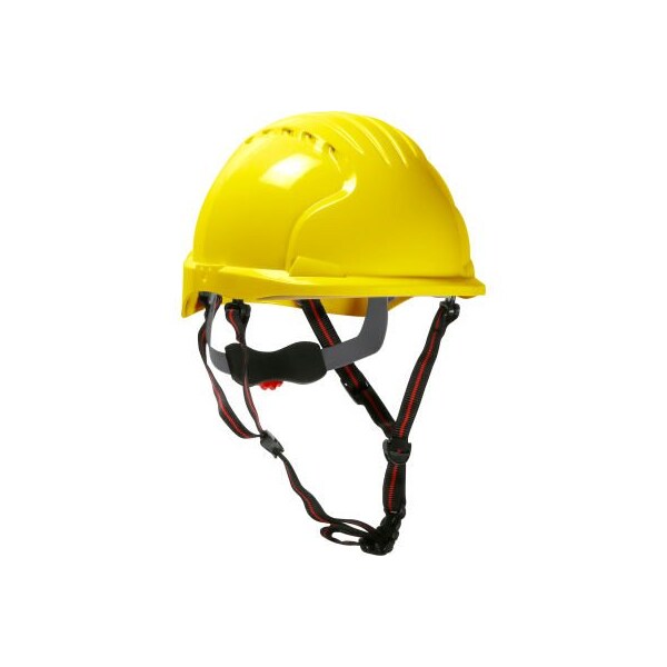 Pip Evo 6151 Ascend Short Brim Safety Helmet HDPE Shell, 6-Pt Suspension, Wheel Ratchet Adj., Yellow - 280-EV6151S-CH-20