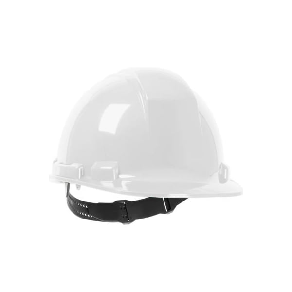 Pip Whistler Cap Style Hard Hat HDPE Shell, 4-Point Textile Suspension and Pin-Lock Adjustment, White - 280-HP241-01