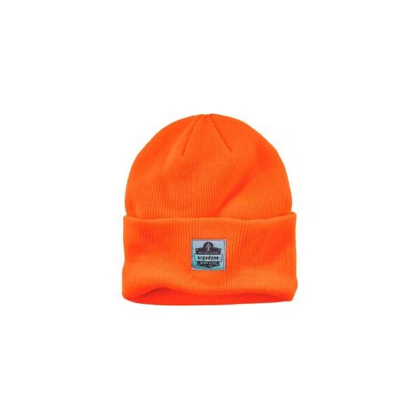 Ergodyne Ergodyne NFerno 6806 Rib Knit Beanie Hat, Cuffed, Orange - 16807