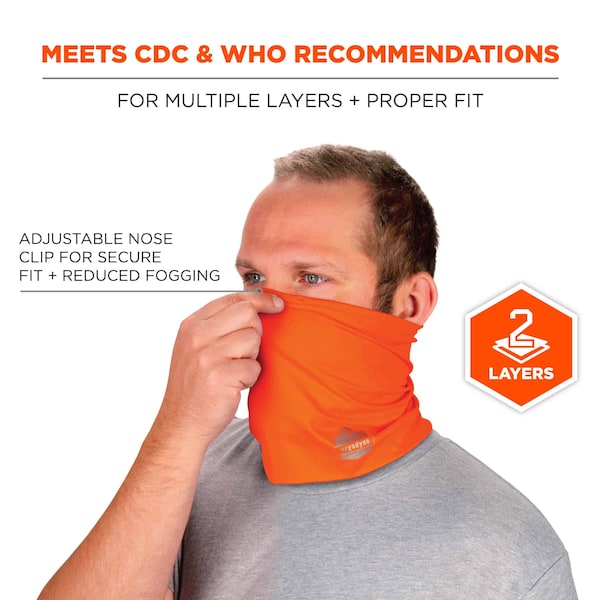 Ergodyne Hi-Vis Orange 2-Layer Cooling Multi-Band, L/XL - 6489